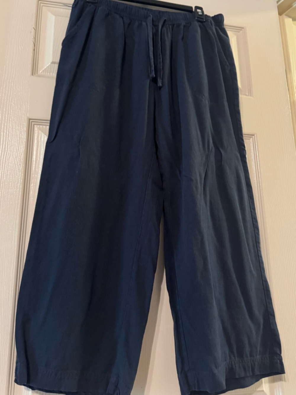 Splendid Wide-Leg Navy Pull-On Pants